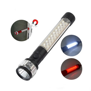 Multifunction 3 in 1 <strong>LED</strong> Tactical Flashlight Magnetic <strong>LED</strong> Work <strong>Light</strong> <strong>Torch</strong> Lantern With Red Flashing Warning <strong>Light</strong> - Product Image 3