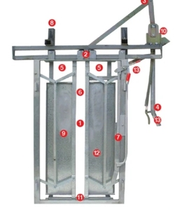 Nhà máy gia sú<span class=keywords><strong>c</strong></span> trang trại đầu Bale bails đơn giản mạ kẽm gia sú<span class=keywords><strong>c</strong></span> nghiền <span class=keywords><strong>c</strong></span>ử<span class=keywords><strong>a</strong></span> máng - Product Image 4
