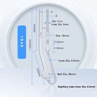 Viscosímetro austenítico capilar de vidrio 1831 Movimiento 1840 tipo Fenn Viscosímetro Cannon Fenske tubo de ensayo