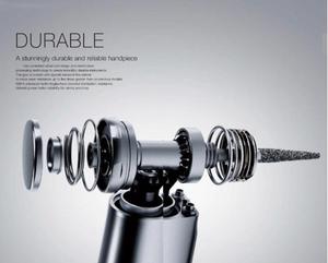 Manipolo Dentale Elettrico 1:5 con Aumento di Velocità, Spray Interno, Fibra Ottica, Contrangolo in Acciaio con Pulsante a Pressione e Cuscinetto in Ceramica GA15 - Product Image 5