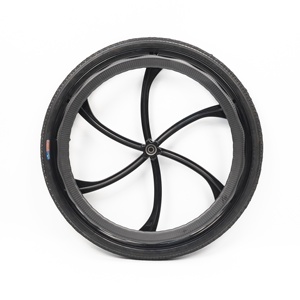 Ruota Posteriore in Fibra di Carbonio a 6 Razze da 26'' con Cerchio Pushrim per Sedia a Rotelle, Forniture per Terapia Riabilitativa - Product Image 3