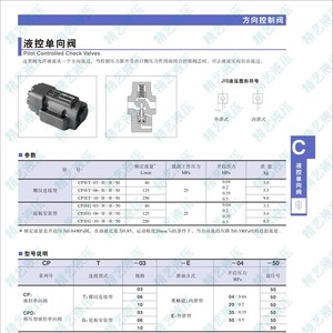 Válvula de Retención de Control Hidráulico CPG-06, Válvula Unidireccional para Sistemas Hidráulicos, Hierro Fundido, Temperatura Normal, Medio Oleoso - Product Image 1