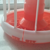RS-12 Bac d'alimentation anti-poussée pour volailles, en plastique étanche, pour l'élevage de poulets de chair