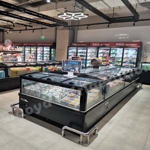 Congélateur d'îlot pour supermarché, vitrine réfrigérée pour aliments surgelés, réfrigérateur pour fabricants - Product Image 5