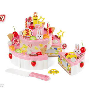 Nuevo Juguete de Cocina de Simulación <span class=keywords><strong>con</strong></span> Pastel de Cumpleaños de Tres Pisos de Fresas DIY, Música y Luz, Ideal como Regalo de Cumpleaños para Niños - Product Image 1