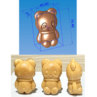 Gaufrier personnalisé industriel panda ours gaufrier logo personnel animaux gaufrier machine pour petite idée d'entreprise