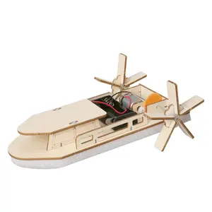 elementary school students science experiment science teaching AIDS electric paddle boat DIY wooden assembly set toys