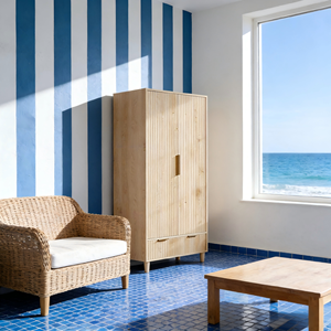 <span class=keywords><strong>Armario</strong></span> de Dormitorio Contemporáneo con 1 Cajón y 1 Estante Abierto, Diseño Ahorrador de Espacio, Independiente, Ecológico, con <span class=keywords><strong>Puertas</strong></span> Corredizas para Sala de Estar - Product Image 3