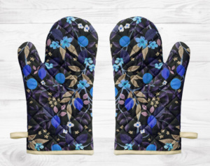 ถุงมือกันความร้อนสำหรับเตาอบแบบทอพิมพ์ลายทันสมัย คุณภาพพรีเมียม ผลิตจากผ้าฝ้าย 100% ทนความร้อน  รับออกแบบสีและลายพิมพ์ตามสั่ง - Product Image 4