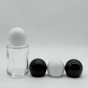 Botol Parfum Kaca Mini Lucu 30ml Bentuk Silinder dengan Tutup Bola Sekrup, Dapat Diisi Ulang, Cocok untuk Sablon, Botol Kosmetik - Product Image 1