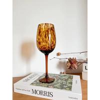 Verre à vin imprimé léopard, gobelet à pied marron tacheté pour la maison, le bar ou les fêtes