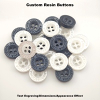 Boutons perlés à 4 trous en résine plastique de haute qualité, personnalisables, certifiés Oeko-Tex, avec logo gravé au laser et gaufré, vente en gros