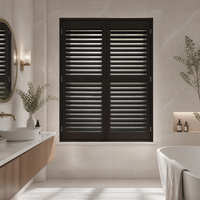 Volets en PVC pour salle de bain et cuisine, volets intérieurs imperméables pour fenêtres, volets à lamelles réglables