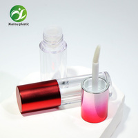 Vente en gros de tubes à gloss à lèvres ronds en plastique AS, contenants pour gloss à lèvres, emballages cosmétiques personnalisables OEM/ODM