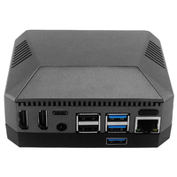 Casing Argon ONE M.2 dengan Kipas Terintegrasi, Casing Aluminium dengan Papan Adaptor SATA SSD untuk Raspberry Pi 4 Model B