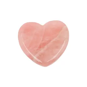 Haute Qualité Rose Jade Gua Sha Conseil Naturel Coeur Agate Gua Sha Beauté Partielle Rose Jade Agate Massage Conseil