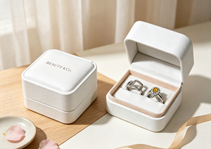 High-End Square <b>Box</b> with Faux Leather Outer Layer Curved Flip Cover Magnetic Closure Ribbon Four-Color Printing <b>Soft</b> <b>Light</b> Pink - Product Image 6