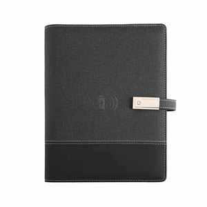 Agenda promotionnel 2024 avec chargeur sans fil 8000 mAh, carnet de notes personnalisé pour entreprise avec batterie externe - Product Image 5