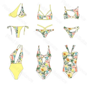 AD 2024 Private Label OEM Custom Logo Luxury Swimwear Sexy Bikini Sets Bathing Suits Beach Pool Swimsuit For Women