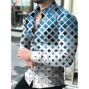 Camicie <span class=keywords><strong>da</strong></span> uomo con Logo personalizzato stampate con <span class=keywords><strong>leone</strong></span> 2023 nuova moda camicia a maniche lunghe taglie forti bottone singolo abbottonatura primavera <span class=keywords><strong>abbigliamento</strong></span> <span class=keywords><strong>da</strong></span> uomo - Product Image 2