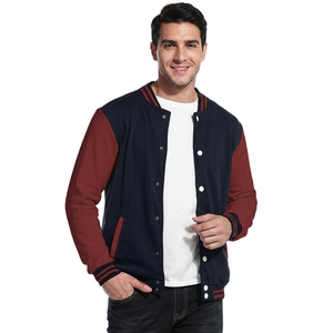 Vestes universitaires pour hommes, logo personnalisé, manches longues, vestes universitaires vierges, veste de baseball décontractée - Product Image 1