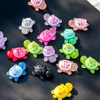 Accessoires en plastique en gros, mini tortues de dessin animé DIY, porte-clés lumineux personnalisables avec logo, décorations pour aquariums