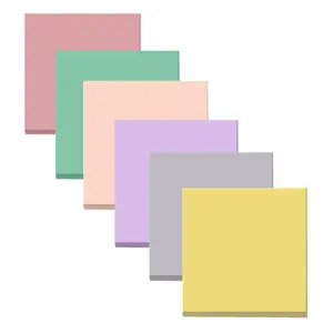 Warna Murni Persegi Persegi Panjang Seri Lengket Catatan Memo Pad Sticker Notepad Kertas Alat Tulis Papeleria Sekolah Catatan