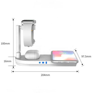 Muestra Gratuita, <span class=keywords><strong>Cargador</strong></span> Inalámbrico Multifunción 5 en 1, Plegable, con Certificación CE, FCC y ROHS, Estación de Carga Inalámbrica de 15W - Product Image 3