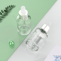 Bouteille à pompe en plastique ambré givré de luxe personnalisée bouteilles de sérum de 45ml bouteille en plastique PET à paroi épaisse