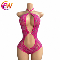 Tenue de danseuse de strip-tease ELITES Wholesale Diamond One Piece, vêtements de danse de salon, performance, polyester/rayonne, femme adulte
