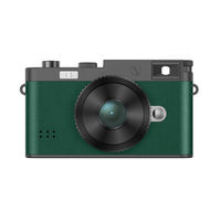 Kamera Digital DC32 dengan Lapisan Kulit Retro, Layar LED IPS 2.4 ", Fungsi Perekaman, Video Full HD, Zoom Optik