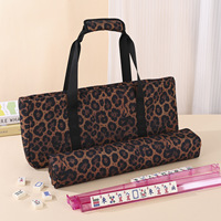 Sac de Mahjong 3 Pièces : Ensemble de Sacs Fourre-tout à Imprimé Floral et Lettres, Grande Capacité, Portable, Multifonctionnel, pour le Rangement des Tuiles de Mahjong en Voyage