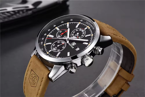 Montre mécanique pour homme BENYAR 5102, nouvelle montre de style business, automatique, 3 sous-cadrans, date, montre unisexe multifonctionnelle, bracelet en cuir, montre pour homme - Product Image 3