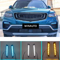 WINAUTO lampu berjalan siang hari LED lampu kabut DRL untuk Geely Boyue PRO/Proton X70 2018 2021 cahaya kuning biru harga pabrik baru