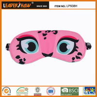 Masque de sommeil personnalisé en flanelle douce et confortable, motif animal de dessin animé mignon, pour hôtel, 100 % polyester, anti-boulochage