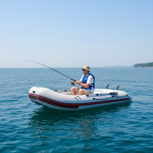 Bateau de pêche gonflable en PVC personnalisé avec support pour <span class=keywords><strong>canne</strong></span> à pêche, option moteur hors-bord, capacité de 100 à 500 kg - Product Image 4
