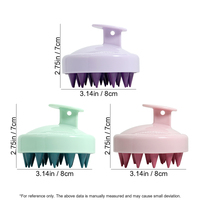 Offre Spéciale rond Silicone manuel cuir chevelu masseur tête épurateur douche shampooing brosse à cheveux pour la croissance des cheveux brosse en plastique
