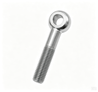 Boulon à œillet en acier inoxydable 304/316 finition brute, filetage M8, longueur 55 mm, DIN944, tête à joint lâche, boulon de levage à œillet pivotant