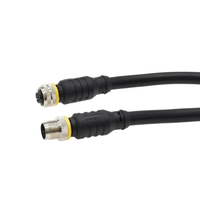 Connecteur M12 5 broches Code L soudage PVC cordon d'alimentation industriel mâle femelle prise M12 capteur câble connecteur étanche