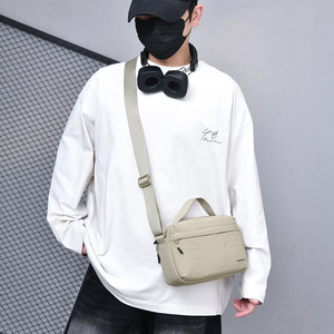 กระเป๋าสะพายข้างไนลอนน้ำหนักเบาสไตล์ญี่ปุ่น สีพื้น ทรงสี่เหลี่ยมเล็ก เหมาะสำหรับนักเรียน สะพายไหล่เดียว ใช้ได้ทั้งไปโรงเรียนและทั่วไป - Product Image 6
