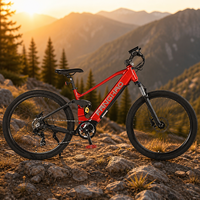 Vélo de montagne électrique avec moteur arrière de 250 W, 21 vitesses, moteur central, cadre en aluminium, batterie au lithium 36 V, système de frein à disque