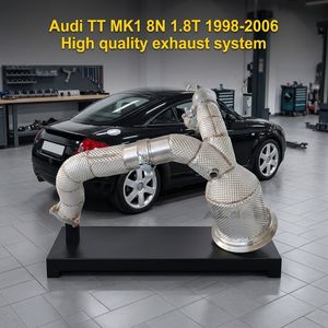 Collecteur d'échappement droit à haut débit sans catalyseur avec bouclier thermique pour Audi Q7 Q8 4M 3.0T EA839 2019-2024 - Product Image 1