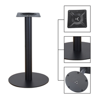 Pieds de table en fer noir classiques modernes et durables pour restaurants commerciaux, cafés, hôtels, salles à manger
