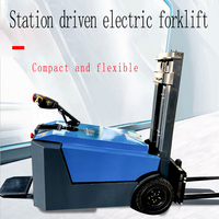 Mini chariot élévateur électrique sur pied avec siège, capacité de 2 tonnes, chariot élévateur à batterie lithium-ion