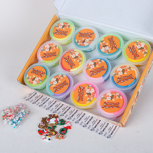 Kit de slime au beurre phosphorescent 12 pièces pour Noël, unisexe, super doux, non collant, cadeaux éducatifs pour la salle de classe, récompenses d'anniversaire pour enfants - Product Image 4