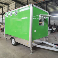 Remorque mobile de bar à barres de traction en tôle galvanisée certifiée CE, longue durée de vie, pour la vente de bonbons