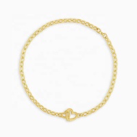 Nouvelle Collection de Bijoux pour Femmes en Acier Inoxydable Plaqué Or 18K, Ensemble Collier et Bracelet Double Cœur Entrelacé Parker