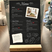 Présentoir de Menu de Table en bois présentoir de dépliant pour le désherbage