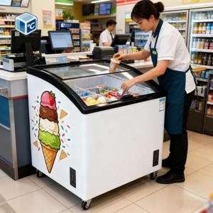 Nhà Máy Giá Mini Tủ Lạnh Với Tủ Đông Thương Mại <span class=keywords><strong>Ice</strong></span> <span class=keywords><strong>Cream</strong></span> Tủ Đông 80L + 8 ℃ ~-25 ℃ Trượt Cửa Kính Di Động <span class=keywords><strong>Ice</strong></span> <span class=keywords><strong>Cream</strong></span> Tủ Đông - Product Image 1