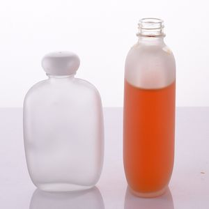 Vide 100ml 250ml clair givré plat whisky bouteille en verre <span class=keywords><strong>Gin</strong></span> jus café lait thé liqueur liquide avec couvercle en plastique - Product Image 6